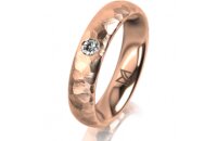 Ring 18 Karat Rotgold 4.5 mm diamantmatt 1 Brillant G vs...