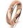 Ring 18 Karat Rotgold 4.5 mm sandmatt 3 Brillanten G vs Gesamt 0,035ct