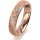 Ring 18 Karat Rotgold 4.5 mm kristallmatt 3 Brillanten G vs Gesamt 0,035ct