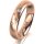 Ring 18 Karat Rotgold 4.5 mm l&auml;ngsmatt 5 Brillanten G vs Gesamt 0,045ct