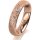 Ring 18 Karat Rotgold 4.5 mm kristallmatt 5 Brillanten G vs Gesamt 0,045ct