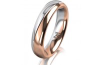 Ring 14 Karat Rot-/Weissgold 4.5 mm poliert