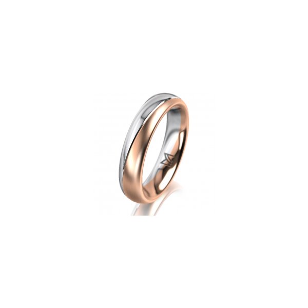 Ring 14 Karat Rot-/Weissgold 4.5 mm l&auml;ngsmatt
