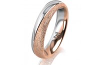 Ring 14 Karat Rot-/Weissgold 4.5 mm kreismatt