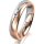 Ring 14 Karat Rot-/Weissgold 4.5 mm l&auml;ngsmatt 1 Brillant G vs 0,025ct
