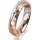 Ring 14 Karat Rot-/Weissgold 4.5 mm diamantmatt 1 Brillant G vs 0,025ct