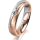 Ring 14 Karat Rot-/Weissgold 4.5 mm sandmatt 1 Brillant G vs 0,065ct