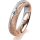 Ring 14 Karat Rot-/Weissgold 4.5 mm kristallmatt 1 Brillant G vs 0,065ct