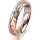 Ring 14 Karat Rot-/Weissgold 4.5 mm diamantmatt 1 Brillant G vs 0,065ct