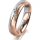 Ring 14 Karat Rot-/Weissgold 4.5 mm sandmatt 4 Brillanten G vs Gesamt 0,025ct