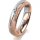 Ring 14 Karat Rot-/Weissgold 4.5 mm kristallmatt 4 Brillanten G vs Gesamt 0,025ct