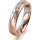 Ring 14 Karat Rot-/Weissgold 4.5 mm sandmatt 5 Brillanten G vs Gesamt 0,045ct