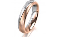 Ring 18 Karat Rot-/Weissgold 4.5 mm sandmatt
