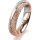 Ring 18 Karat Rot-/Weissgold 4.5 mm kristallmatt