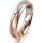 Ring 18 Karat Rot-/Weissgold 4.5 mm sandmatt 1 Brillant G vs 0,025ct