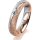 Ring 18 Karat Rot-/Weissgold 4.5 mm kristallmatt 1 Brillant G vs 0,065ct