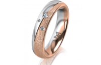 Ring 18 Karat Rot-/Weissgold 4.5 mm kreismatt 3...