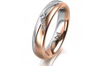 Ring 18 Karat Rot-/Weissgold 4.5 mm l&auml;ngsmatt 4...