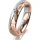 Ring 18 Karat Rot-/Weissgold 4.5 mm diamantmatt 4 Brillanten G vs Gesamt 0,025ct