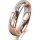 Ring 18 Karat Rot-/Weissgold 4.5 mm poliert 5 Brillanten G vs Gesamt 0,045ct