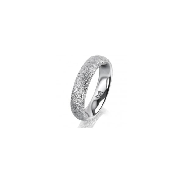 Ring 14 Karat Weissgold 4.5 mm kristallmatt