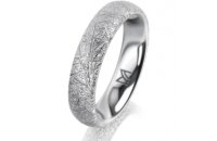 Ring 14 Karat Weissgold 4.5 mm kristallmatt