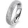 Ring 14 Karat Weissgold 4.5 mm kristallmatt