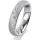 Ring 14 Karat Weissgold 4.5 mm kreismatt 3 Brillanten G vs Gesamt 0,035ct