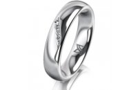 Ring 14 Karat Weissgold 4.5 mm poliert 4 Brillanten G vs...