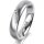 Ring 14 Karat Weissgold 4.5 mm l&auml;ngsmatt 4 Brillanten G vs Gesamt 0,025ct