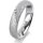 Ring 14 Karat Weissgold 4.5 mm kreismatt 4 Brillanten G vs Gesamt 0,025ct