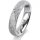 Ring 14 Karat Weissgold 4.5 mm kristallmatt 4 Brillanten G vs Gesamt 0,025ct