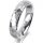 Ring 14 Karat Weissgold 4.5 mm diamantmatt 4 Brillanten G vs Gesamt 0,025ct