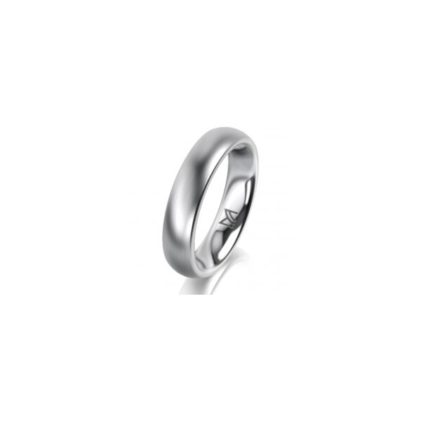 Ring 18 Karat Weissgold 4.5 mm l&auml;ngsmatt