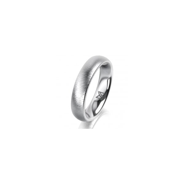 Ring 18 Karat Weissgold 4.5 mm sandmatt