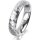 Ring 18 Karat Weissgold 4.5 mm diamantmatt