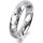 Ring 18 Karat Weissgold 4.5 mm diamantmatt 1 Brillant G vs 0,025ct