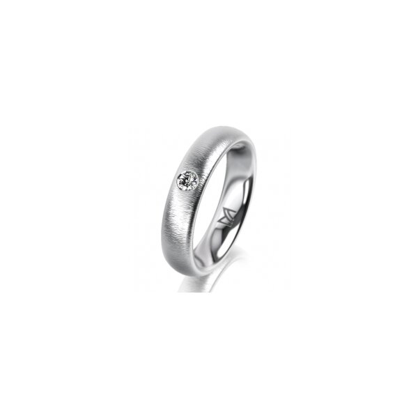 Ring 18 Karat Weissgold 4.5 mm sandmatt 1 Brillant G vs 0,065ct