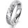 Ring 18 Karat Weissgold 4.5 mm diamantmatt 3 Brillanten G vs Gesamt 0,035ct