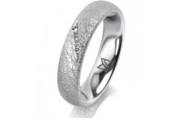 Ring 18 Karat Weissgold 4.5 mm kreismatt 4 Brillanten G...