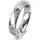 Ring 18 Karat Weissgold 4.5 mm diamantmatt 4 Brillanten G vs Gesamt 0,025ct