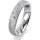 Ring 18 Karat Weissgold 4.5 mm kreismatt 5 Brillanten G vs Gesamt 0,045ct