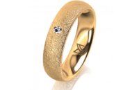 Ring 14 Karat Gelbgold 5.0 mm kreismatt 1 Brillant G vs...