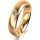 Ring 14 Karat Gelbgold 5.0 mm längsmatt 1 Brillant G vs 0,065ct