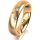 Ring 14 Karat Gelbgold 5.0 mm l&auml;ngsmatt 3 Brillanten G vs Gesamt 0,040ct