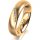 Ring 14 Karat Gelbgold 5.0 mm längsmatt 5 Brillanten G vs Gesamt 0,035ct