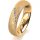 Ring 14 Karat Gelbgold 5.0 mm kreismatt 5 Brillanten G vs Gesamt 0,035ct