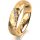 Ring 14 Karat Gelbgold 5.0 mm diamantmatt 5 Brillanten G vs Gesamt 0,035ct