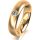 Ring 14 Karat Gelbgold 5.0 mm längsmatt 1 Brillant G vs 0,110ct