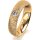 Ring 14 Karat Gelbgold 5.0 mm kristallmatt 1 Brillant G vs 0,110ct